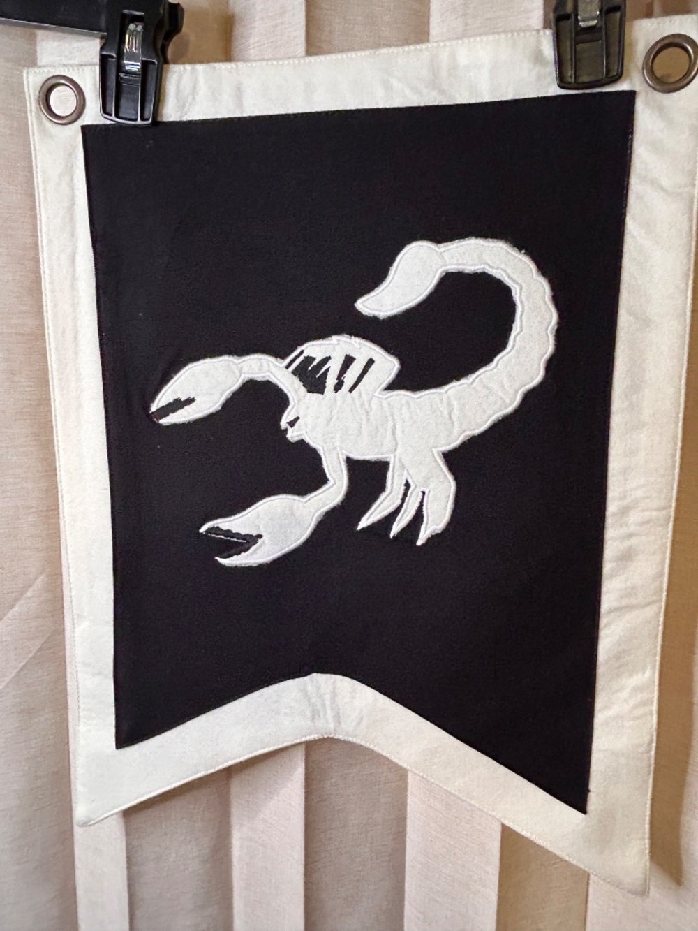 Pottery Barn x Wednesday B&W Fabric Pennant Set. Goth, Netflix, Halloween - Picture 4 of 7